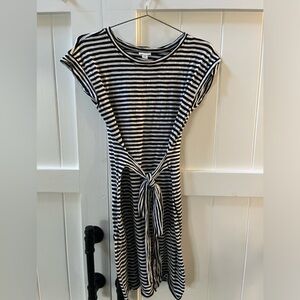 J.Crew Factory Tie Front Striped Mini Dress- Size XS
